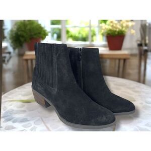 Josef Seibel $180 Daphne 44 Black Suede Ankle Boots Womens EU 42 / US 11 – New